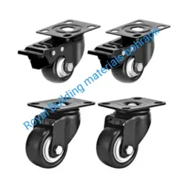 2 breaks and 2 revolving Mute Universal Directional Brake Caster Wheel Furniture Accessory Office Chair Caster Wheels Roller Furniture Hardwar