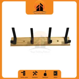 1 pcs wooden cloth hanging hook black color - modern design - 3-4-5-6 hook cloth holder