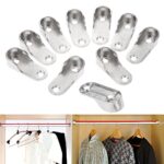 2Pcs Wardrobe Clothes Tube Support Closet Rod Pole End Bracket Thickening Holder Drop Ship