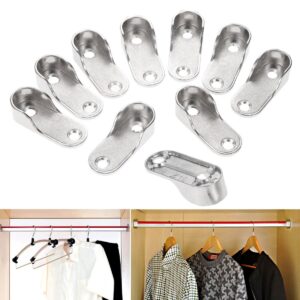 2Pcs Wardrobe Clothes Tube Support Closet Rod Pole End Bracket Thickening Holder Drop Ship