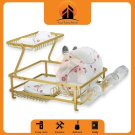 Kitchen plate rack - high quality product - golden color - hold mug, plate or spoons