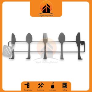 Kitchen wall towel holder - dark grey color