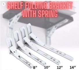 Folding Shelf Support Bracket With Spring