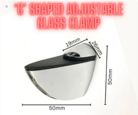 G’ Shaped Adjustable Glass Clamp