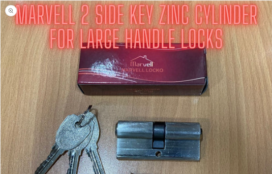 2 Side Key Zinc Cylinder With 3 Plain Iron Keys For Large Lock Body