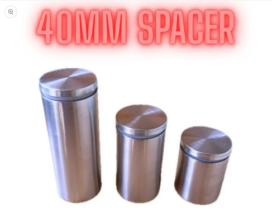 40mm Stainless Steel Spacer – Premium Wall Mount Standoff