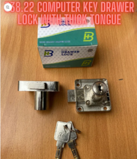 BH 338.22 Computer Key Drawer Lock with Thick Tongue