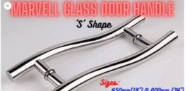 ‘S’ Shaped Glass Door Handle