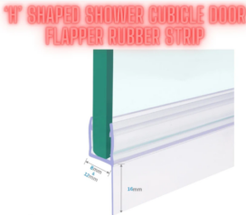 ‘h’ Shaped Shower Cubicle Door Flapper