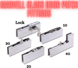 Stainless Steel Glass Door Patch Fittings – Lock, 10, 20, 30 & 40 Series – Polished Finish