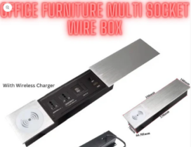Office Furniture Multi Socket Wire Box with Wireless Charger Type#3