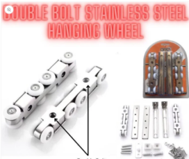 JYM (QDQ) Double Bolt Stainless Steel 8 Wheels Hanging Wheel