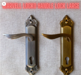 Locko Iron Sheet Handle Lock (Large) Brass Cylinder Bearing Machine