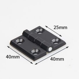 Black Aluminium Frame Hinge – 40 × 40 mm & 50 × 50 mm