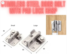 Stainless Steel Door Bolt With Pad Bolt Clamp