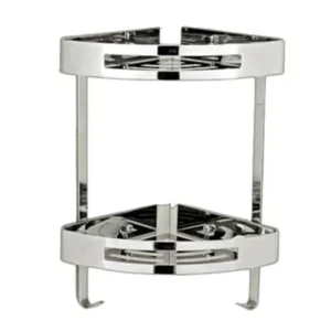 2 Layer Stainless Steel Bathroom Corner Shelf