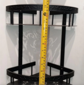 2 Layer Stainless Steel Bathroom Corner Shelf
