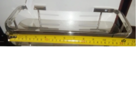 Single 304 Stainless Steel Bathroom Shelf (silver)