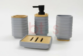 Premium Hard Plastic Bathroom Counter Top Set